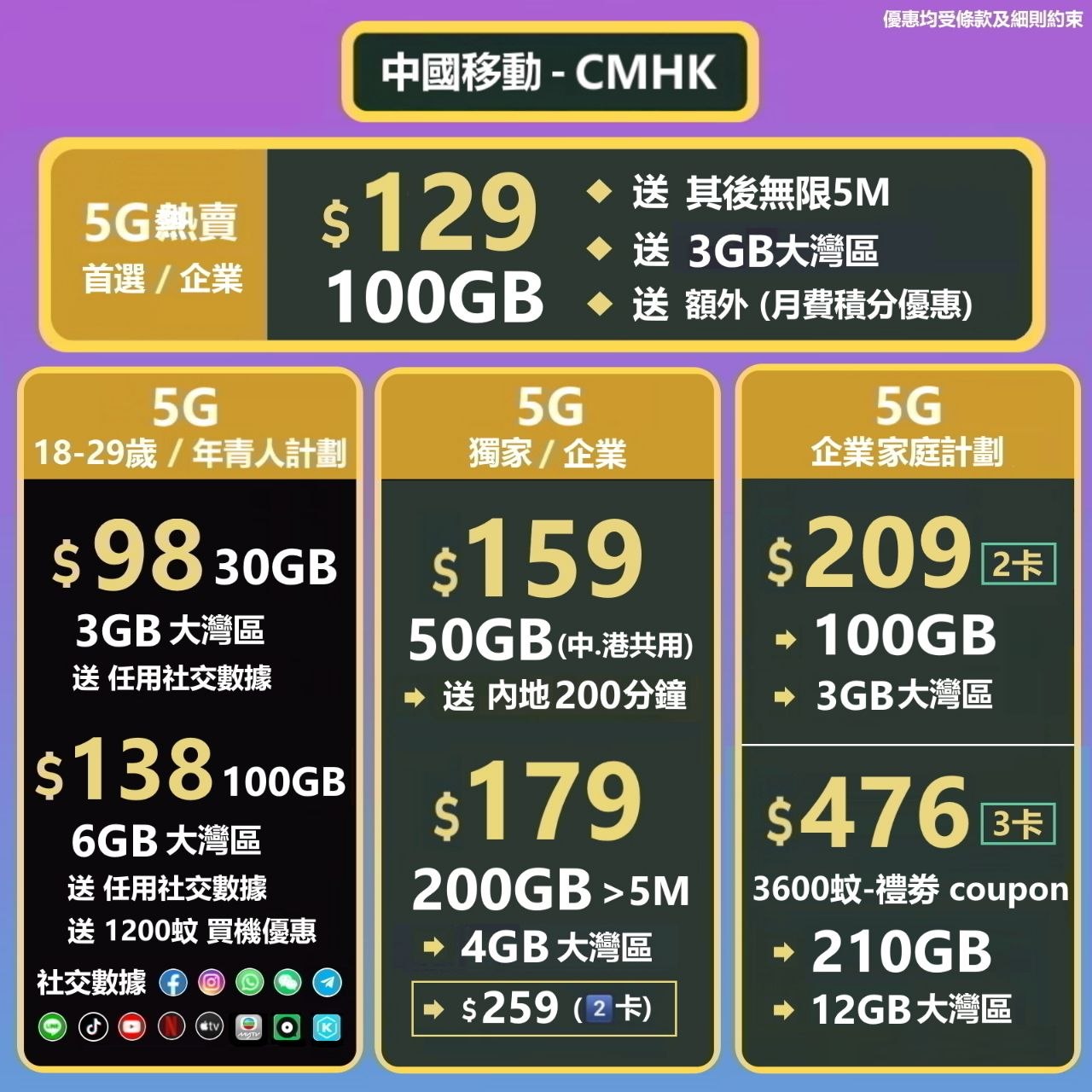中國移動 4月🔅限時火熱優惠🔅📱📱

🔹簡單方便慳時間
🔹