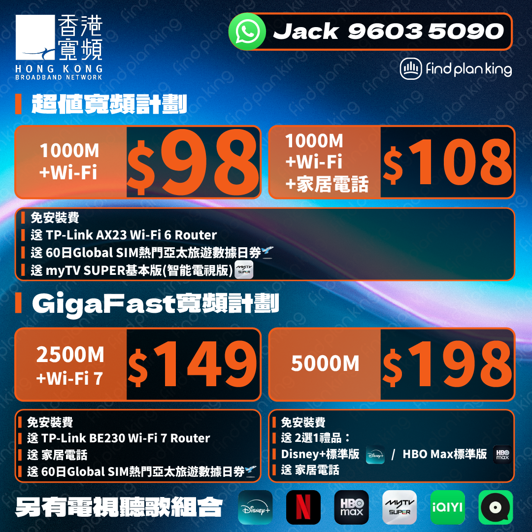🚨香港寬頻 | Gbps世代🦾🦾🦾